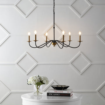 Wicklow 34.75" Bohemian Farmhouse Iron LED Chandelier